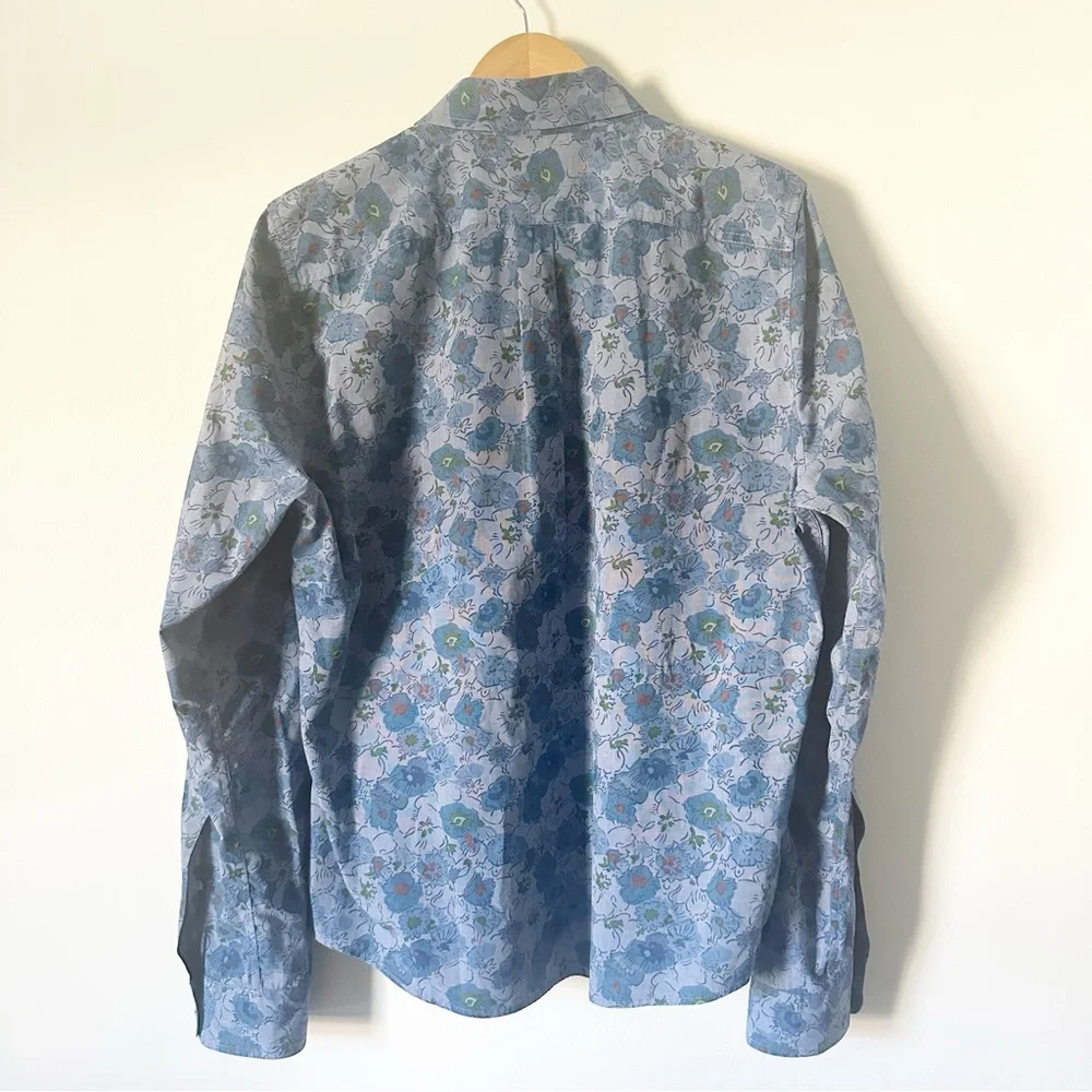 Abercrombie & Fitch Floral Muscle Casual Button Down Shirt XL - Picture 8 of 8